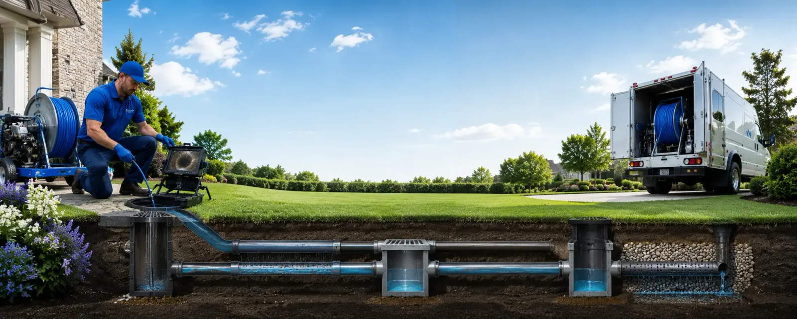 Outdoor drain cleaning information for Van Horne, IA